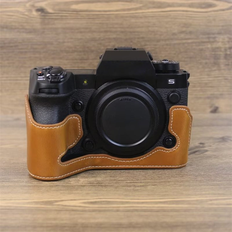Fujifilm XH2S用 1/4インチネジ PUレザー カメラハーフケースベース、Fujifilm XH2S用