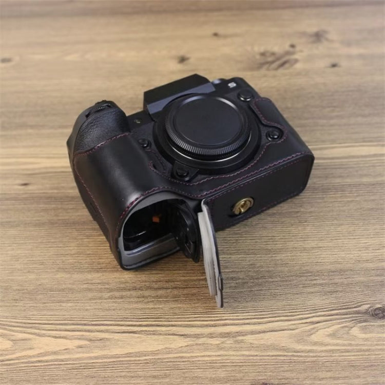 Fujifilm XH2S用 1/4インチネジ PUレザー カメラハーフケースベース、Fujifilm XH2S用