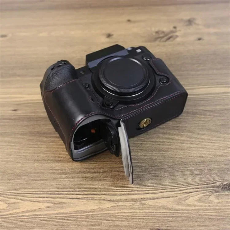 Fujifilm XH2S用 1/4インチネジ PUレザー カメラハーフケースベース、Fujifilm XH2S用