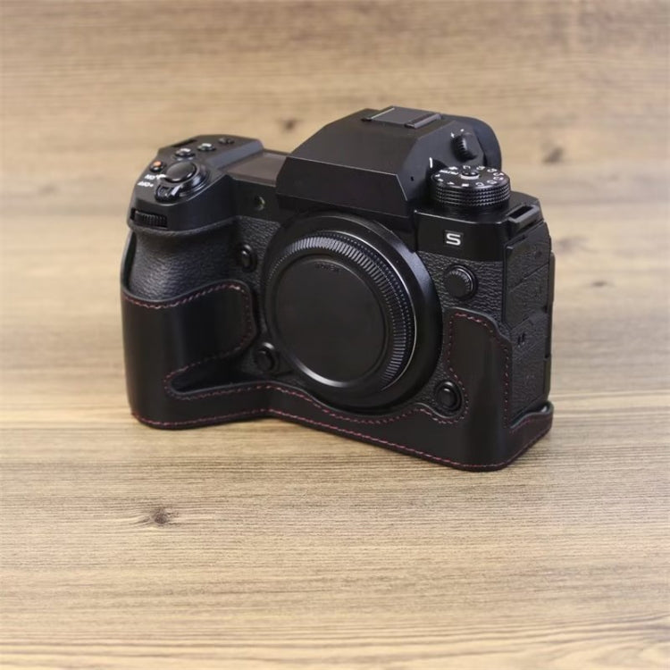 Fujifilm XH2S用 1/4インチネジ PUレザー カメラハーフケースベース、Fujifilm XH2S用