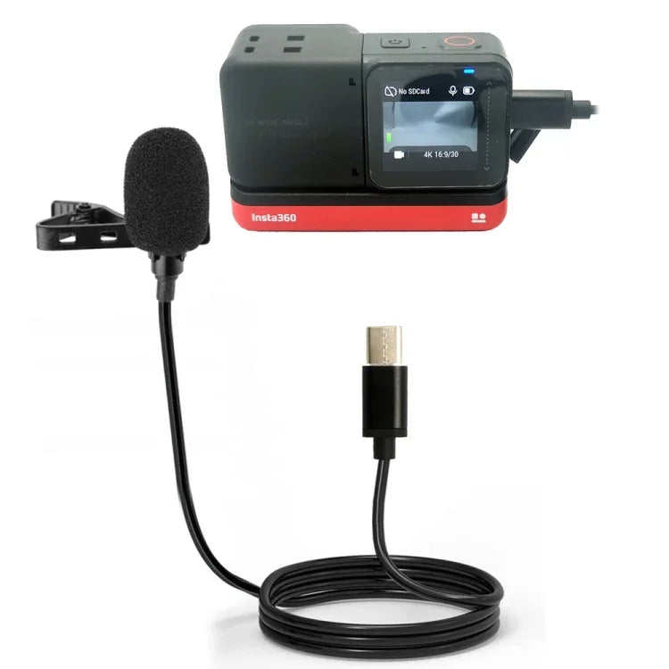 Insta360 ONE R用ラベリアクリップ Type-C録音マイク, Insta360 ONE R用