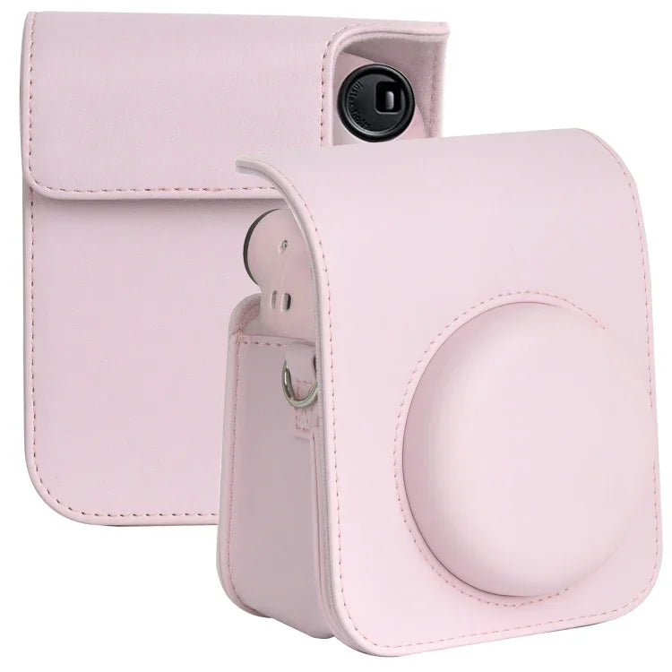 FUJIFILM instax mini 12用 フルボディレザーケース カメラバッグ ストラップ付き