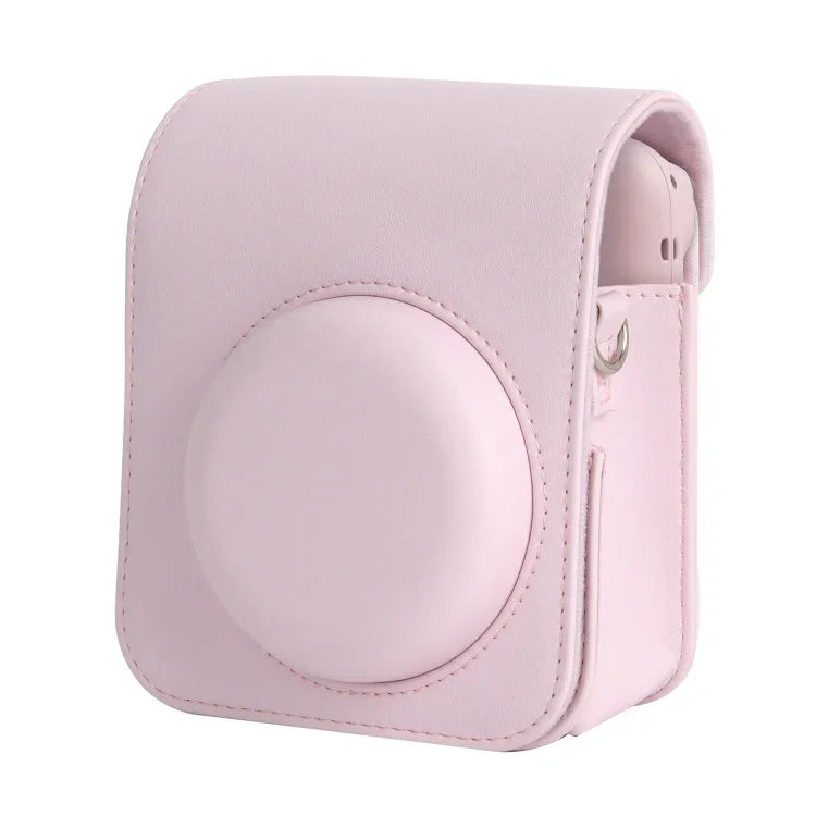 FUJIFILM instax mini 12用 フルボディレザーケース カメラバッグ ストラップ付き