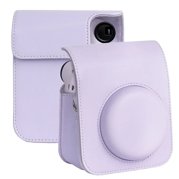 FUJIFILM instax mini 12用 フルボディレザーケース カメラバッグ ストラップ付き