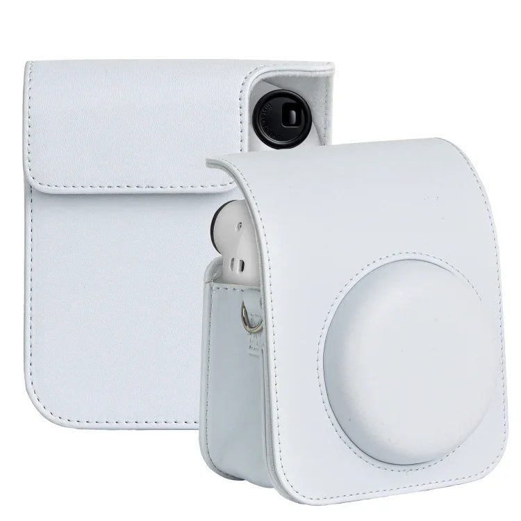 FUJIFILM instax mini 12用 フルボディレザーケース カメラバッグ ストラップ付き