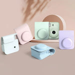 FUJIFILM instax mini 12用 フルボディレザーケース カメラバッグ ストラップ付き