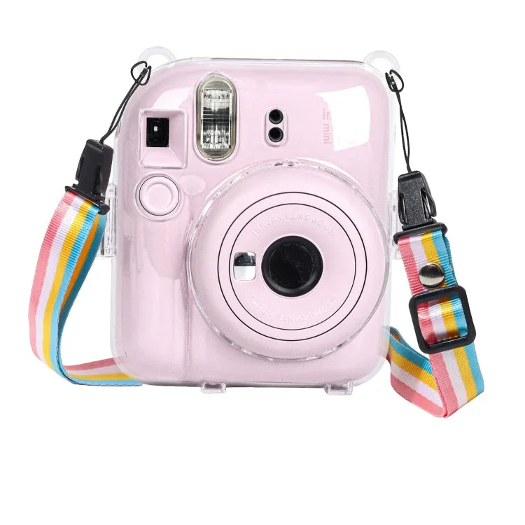 FUJIFILM Instax mini 12用 クリスタルハードケース カメラバッグ ショルダーストラップ付き, FUJIFILM Instax mini 12用