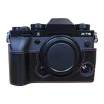 FUJIFILM X-T5用 1/4インチネジ PUレザーカメラハーフケースベース, FUJIFILM X-T5用