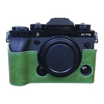 FUJIFILM X-T5用 1/4インチネジ PUレザーカメラハーフケースベース, FUJIFILM X-T5用