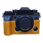 FUJIFILM X-T5用 1/4インチネジ PUレザーカメラハーフケースベース, FUJIFILM X-T5用