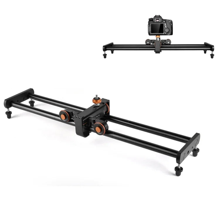 YELANGU YLG0119A 60cmスプライススライドレールトラック＋一眼レフカメラ／ビデオカメラ用トロリー用レールバックル、60cmレールトラック＋レールバックル