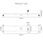 YELANGU YLG0119A 60cmスプライススライドレールトラック＋一眼レフカメラ／ビデオカメラ用トロリー用レールバックル、60cmレールトラック＋レールバックル