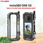 Insta360 X3 YELANGU LW-ONE X3 メタルケージ拡張フレームケース、LW-ONE X3対応