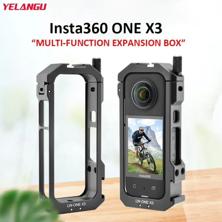 Insta360 X3 YELANGU LW-ONE X3 メタルケージ拡張フレームケース、LW-ONE X3対応