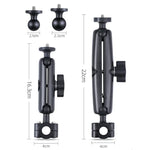 21mm ボールヘッド カー フロントシート ハンドルバー 固定マウントホルダー 三脚アダプター＆ネジ付き GoPro、Insta360、DJIおよびその他のアクションカメラ用、21mm 16.3cm