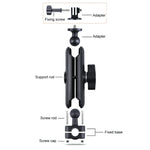 25mmボールヘッド車前席ハンドルバー固定マウントホルダー 三脚アダプター＆ネジ付き GoPro、Insta360、DJIおよびその他アクションカメラ用、25mm 22cm