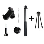30-93cm グリップ折りたたみ式三脚ホルダー 多機能セルフィースティックモノポッド GoPro, Insta360, DJI他アクションカメラ・スマホ用, 長さ: 30-93cm