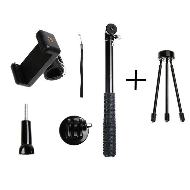 30-93cm グリップ折りたたみ式三脚ホルダー 多機能セルフィースティックモノポッド GoPro, Insta360, DJI他アクションカメラ・スマホ用, 長さ: 30-93cm