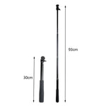 30-93cm グリップ折りたたみ式三脚ホルダー 多機能セルフィースティックモノポッド GoPro, Insta360, DJI他アクションカメラ・スマホ用, 長さ: 30-93cm