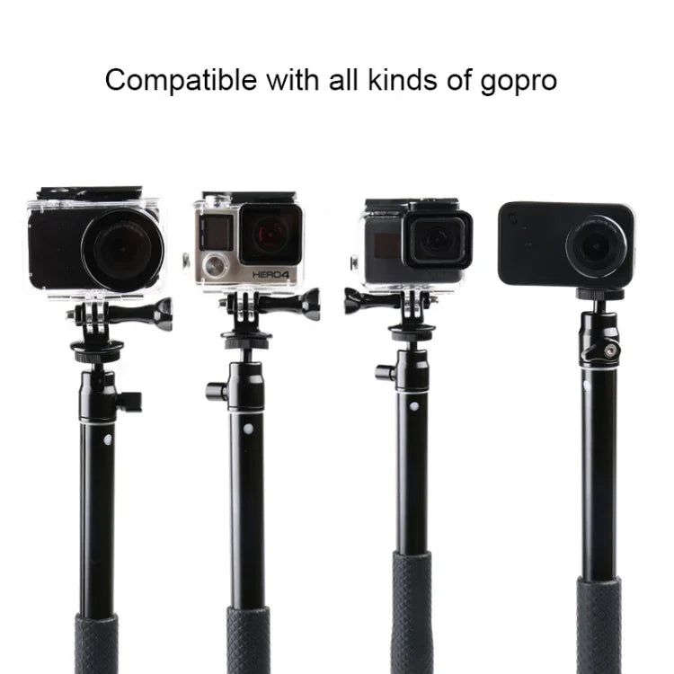 30-93cm グリップ折りたたみ式三脚ホルダー 多機能セルフィースティックモノポッド GoPro, Insta360, DJI他アクションカメラ・スマホ用, 長さ: 30-93cm