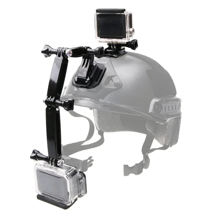 GoPro、Insta360、DJI 他アクションカメラ用 ヘルメット前面マウントバンドルセット