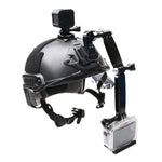 GoPro、Insta360、DJI 他アクションカメラ用 ヘルメット前面マウントバンドルセット