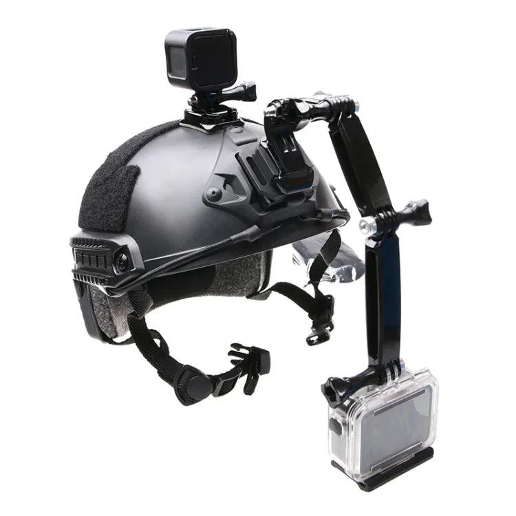 GoPro、Insta360、DJI 他アクションカメラ用 ヘルメット前面マウントバンドルセット