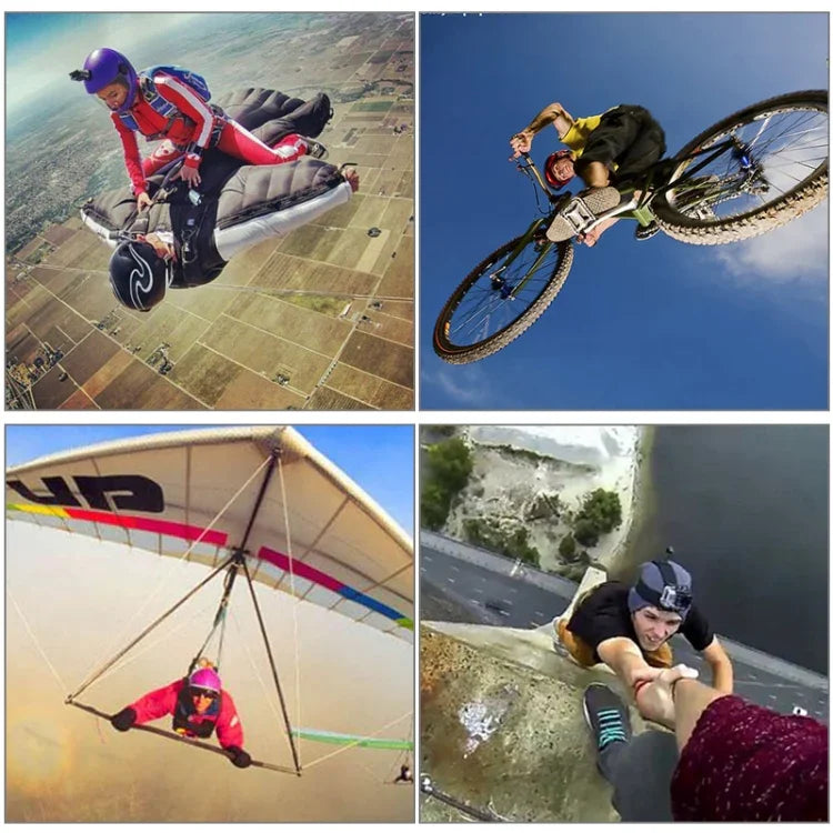 GoPro、Insta360、DJI 他アクションカメラ用 ヘルメット前面マウントバンドルセット