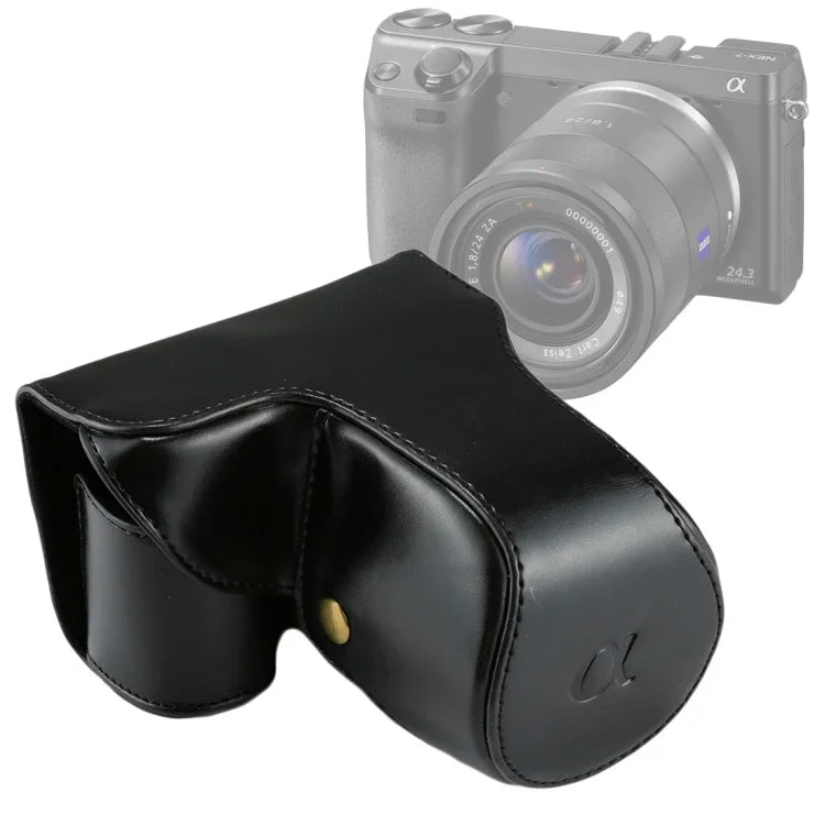 Sony NEX 7 / F3（18-55mmレンズ）用ストラップ付きフルボディカメラPUレザーケースバッグ、Sony NEX 7 / F3用、Sony NEX 7用