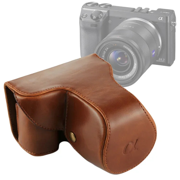 Sony NEX 7 / F3（18-55mmレンズ）用ストラップ付きフルボディカメラPUレザーケースバッグ、Sony NEX 7 / F3用、Sony NEX 7用