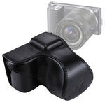 Sony NEX 5N / 5R / 5T（16-50mm / 18-55mmレンズ）用ストラップ付きフルボディカメラPUレザーケースバッグ、Sony NEX 5N用