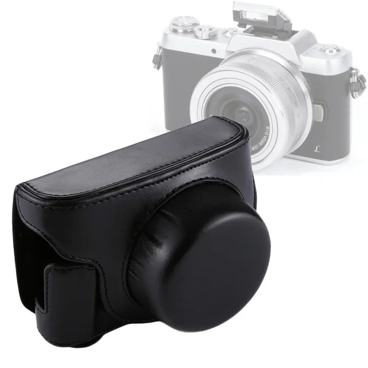 Panasonic Lumix GF7 / GF8 / GF9（12-32mm / 14-42mmレンズ）用ストラップ付きフルボディカメラPUレザーケースバッグ、Lumix GF7用