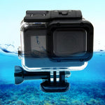 GoPro HERO6 /5 用 30m防水ハウジング保護ケース + バックカバー（ホロータイプ）＋バックル付きベーシックマウント＆ネジ、レンズ分解不要(GP413)、ハウジングケース＋バックカバー