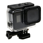 GoPro HERO6 /5 用 30m防水ハウジング保護ケース + バックカバー（ホロータイプ）＋バックル付きベーシックマウント＆ネジ、レンズ分解不要(GP413)、ハウジングケース＋バックカバー