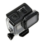 GoPro HERO6 /5 用 30m防水ハウジング保護ケース + バックカバー（ホロータイプ）＋バックル付きベーシックマウント＆ネジ、レンズ分解不要(GP413)、ハウジングケース＋バックカバー