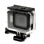 GoPro HERO6/5用 スケルトンハウジング保護ケース + バックカバー（空洞） バックル付きベーシックマウント＆ネジ レンズ分解不要、空洞バックカバー