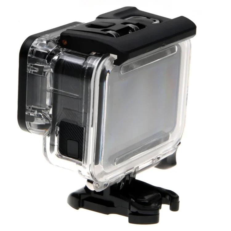 GoPro HERO6/5用 スケルトンハウジング保護ケース + バックカバー（空洞） バックル付きベーシックマウント＆ネジ レンズ分解不要、空洞バックカバー