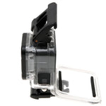 GoPro HERO6/5用 スケルトンハウジング保護ケース + バックカバー（空洞） バックル付きベーシックマウント＆ネジ レンズ分解不要、空洞バックカバー
