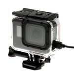 GoPro HERO6/5用 スケルトンハウジング保護ケース + バックカバー（空洞） バックル付きベーシックマウント＆ネジ レンズ分解不要、空洞バックカバー