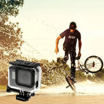 GoPro HERO6/5用 スケルトンハウジング保護ケース + バックカバー（空洞） バックル付きベーシックマウント＆ネジ レンズ分解不要、空洞バックカバー