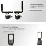 FITTEST FLN-D850 ニコンD850用縦撮りクイックリリースLプレートブラケットベースホルダー、ニコンD850