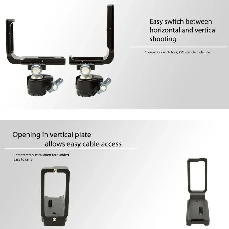 FITTEST FLN-D850 ニコンD850用縦撮りクイックリリースLプレートブラケットベースホルダー、ニコンD850