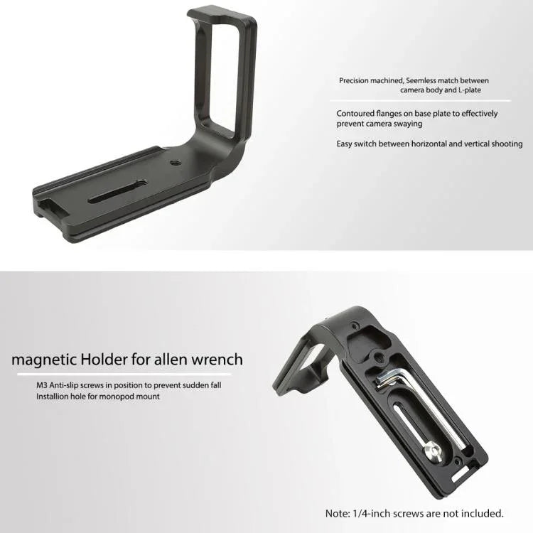 FITTEST FLN-D850 ニコンD850用縦撮りクイックリリースLプレートブラケットベースホルダー、ニコンD850
