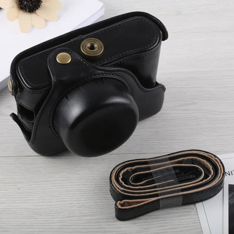 富士フイルム X100F用フルボディカメラPUレザーケースバッグ ストラップ付き、FUJI X100F用