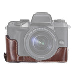 1/4インチネジ PUレザーカメラハーフケースベース Canon EOS M5用、Canon M5用