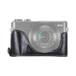 Canon G7 X Mark II用1/4インチネジ PUレザー カメラハーフケースベース、Canon G7X2用