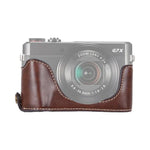 Canon G7 X Mark II用1/4インチネジ PUレザー カメラハーフケースベース、Canon G7X2用