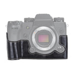 FUJIFILM X-H1用1/4インチネジ PUレザー カメラハーフケースベース、FUJIFILM X-H1用、FUJIFILM XH1用