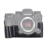 FUJIFILM X-H1用1/4インチネジ PUレザー カメラハーフケースベース、FUJIFILM X-H1用、FUJIFILM XH1用
