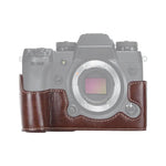 FUJIFILM X-H1用1/4インチネジ PUレザー カメラハーフケースベース、FUJIFILM X-H1用、FUJIFILM XH1用